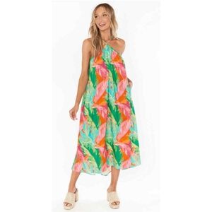 Show Me Your Mumu Lexington Midi Dress in Tropical Palm Size Small